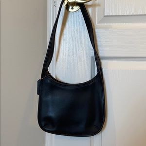 Black leather coach bag